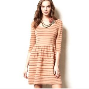 Anthropologie Knitted & Knotted striped sweater dress